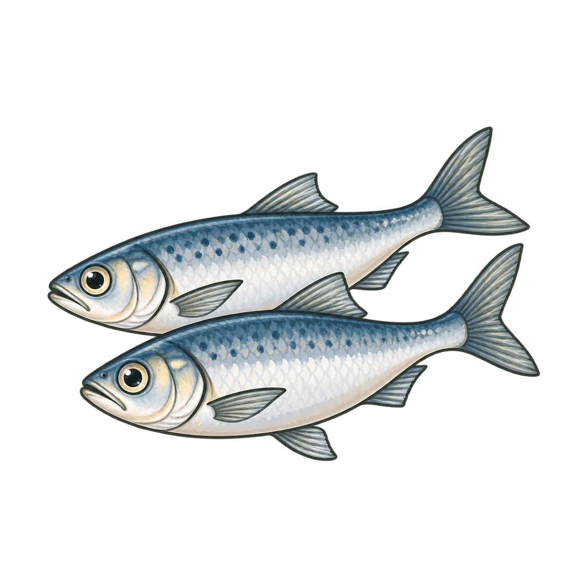 Fish oil, drawing