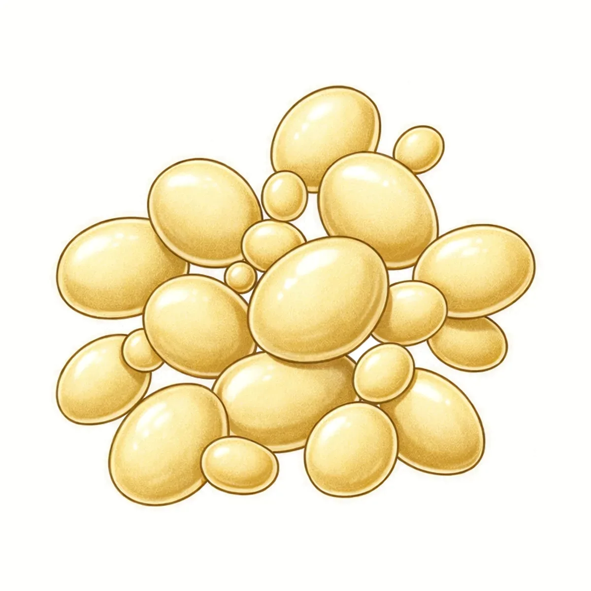 Yeast beta-glucan, botanical drawing